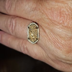 Kendra Scott druzy goldtone ring = 5 1/2